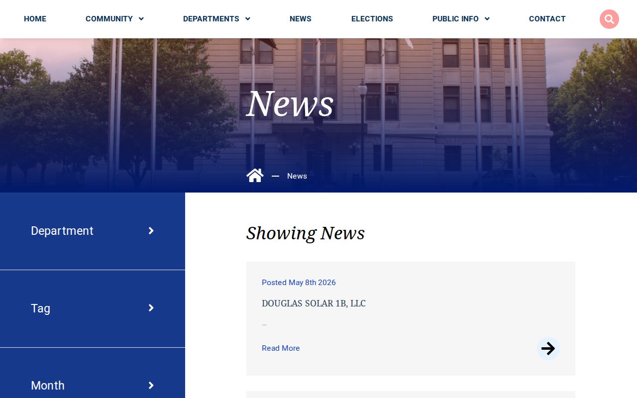 Douglas County weekly arrest log official news index