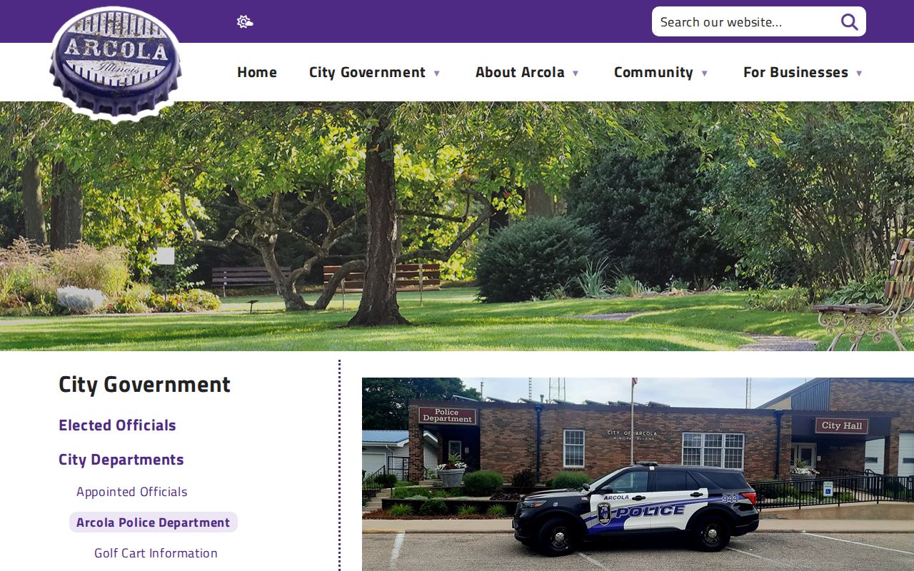 Arcola Police Department official page for Arcola arrest record contacts
