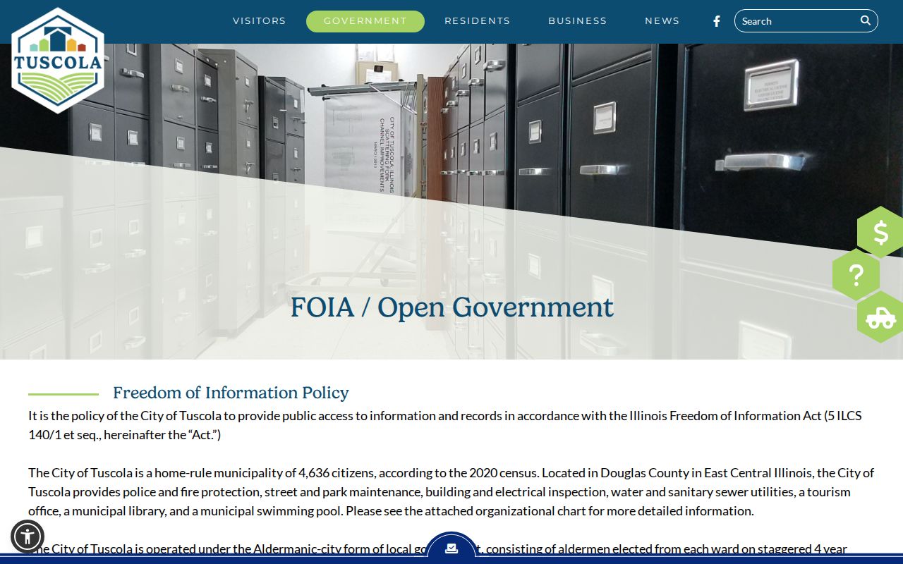 Tuscola arrest records FOIA request page for Douglas County Illinois