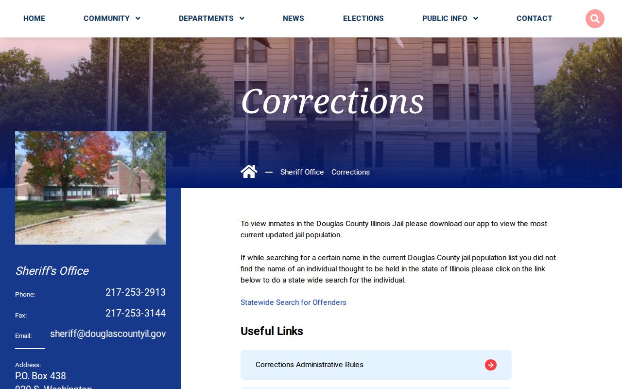 Douglas County arrest roster corrections page