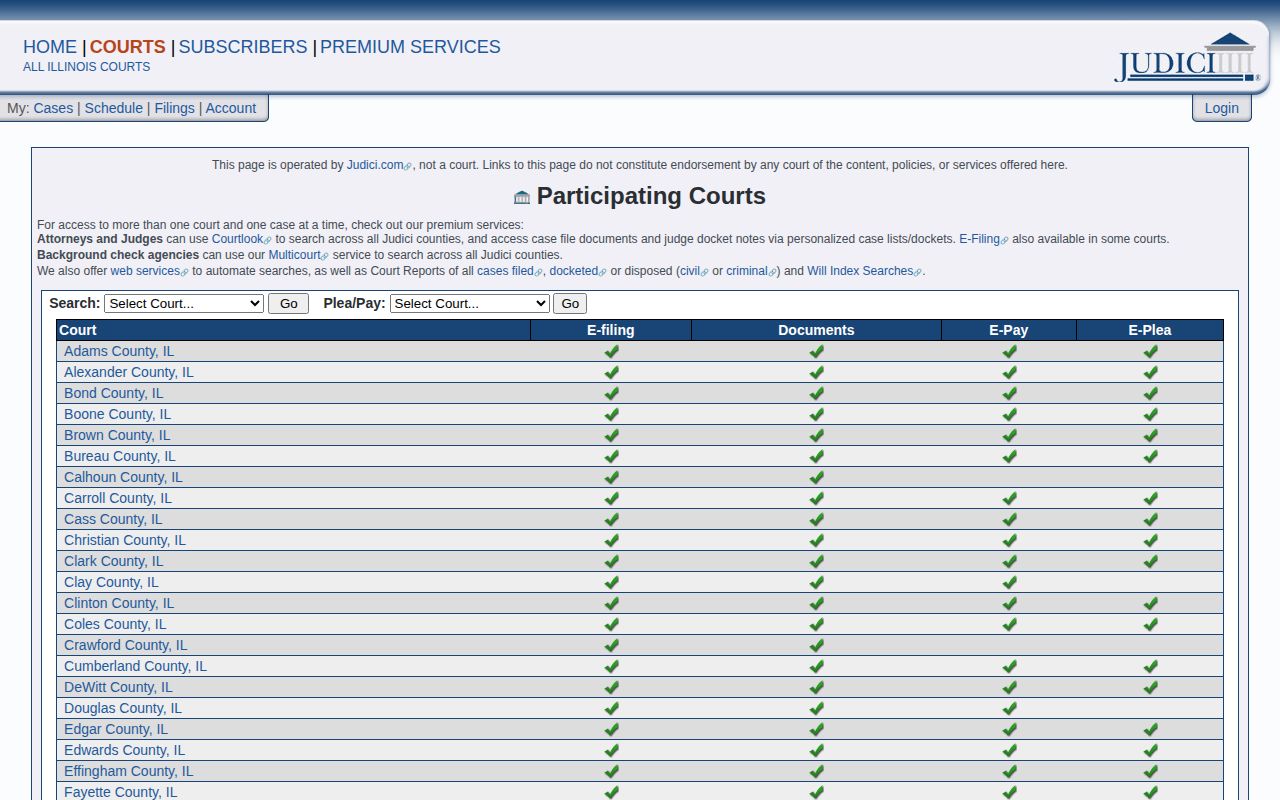 Douglas County arrest court record access on Judici